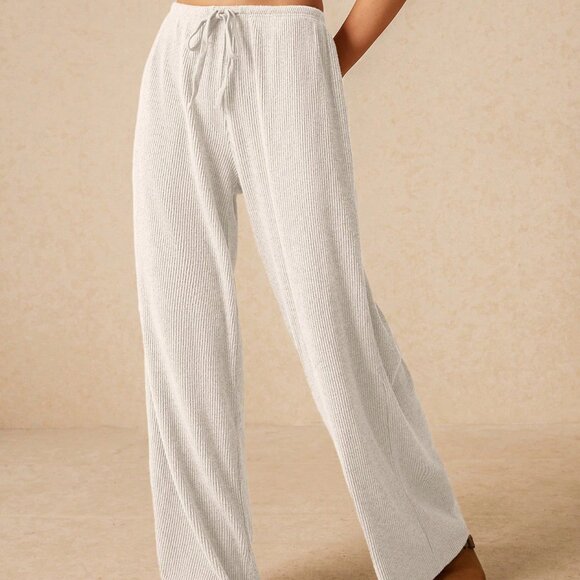 Apricot Casual Women's Wide Leg Low Rise Baggy Sweatpants - Picture 5 of 7